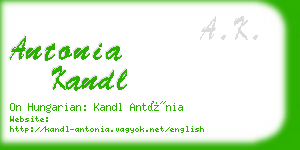 antonia kandl business card